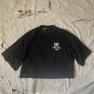 Y-3 Adidas Yoji Yamamoto Black Crew Neck Tee